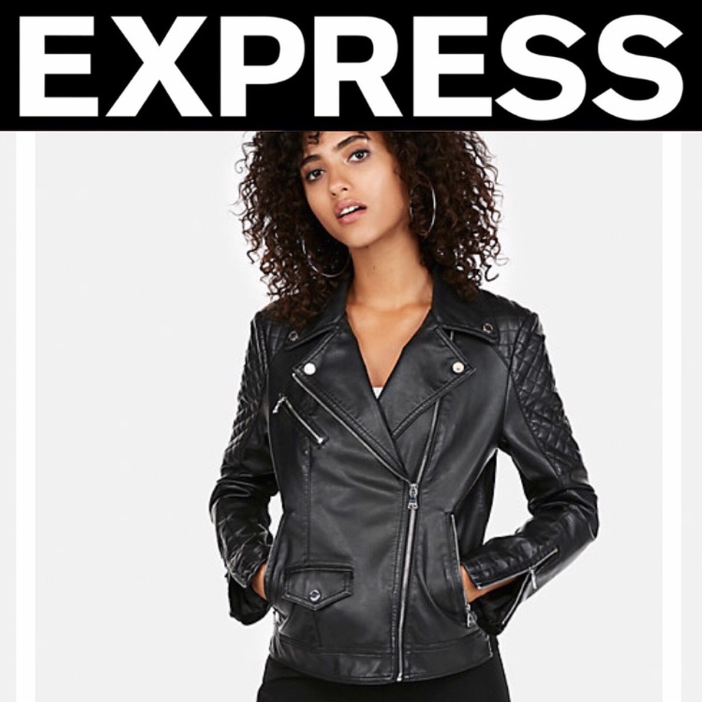 Express Faux Leather Moto Jacket